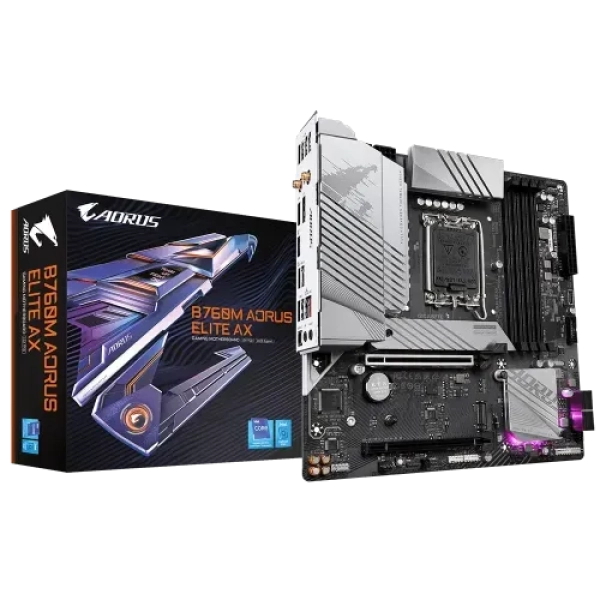 GIGABYTE B760M AORUS ELITE AX DDR5 Wi-Fi 6E mATX Motherboard
